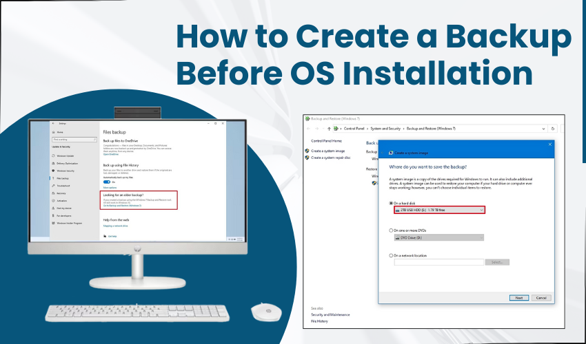 backup before OS install, DIY backup guide