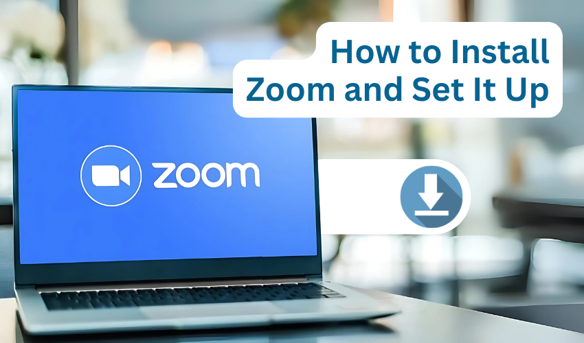 install Zoom PC, setup Zoom meeting