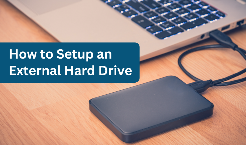 external HDD setup Windows, connect storage device