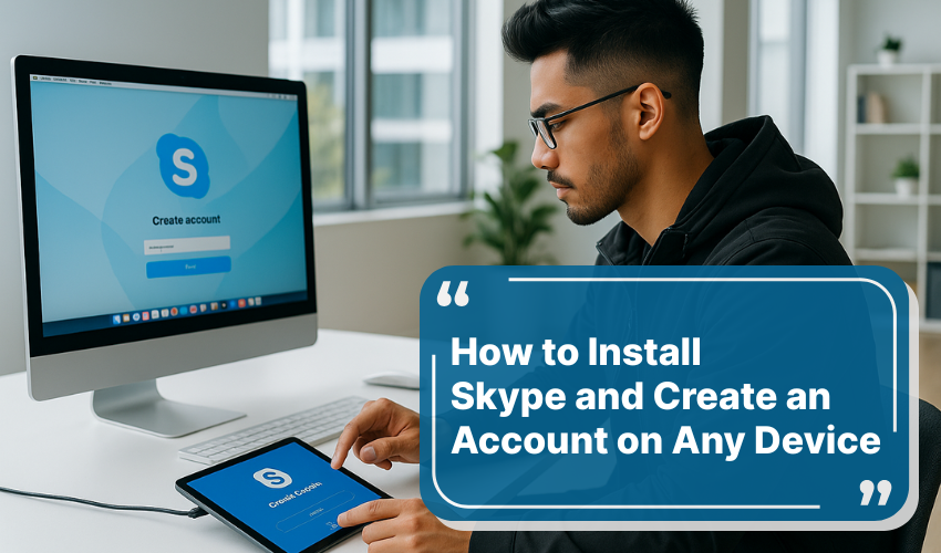 Skype install Windows, video call setup