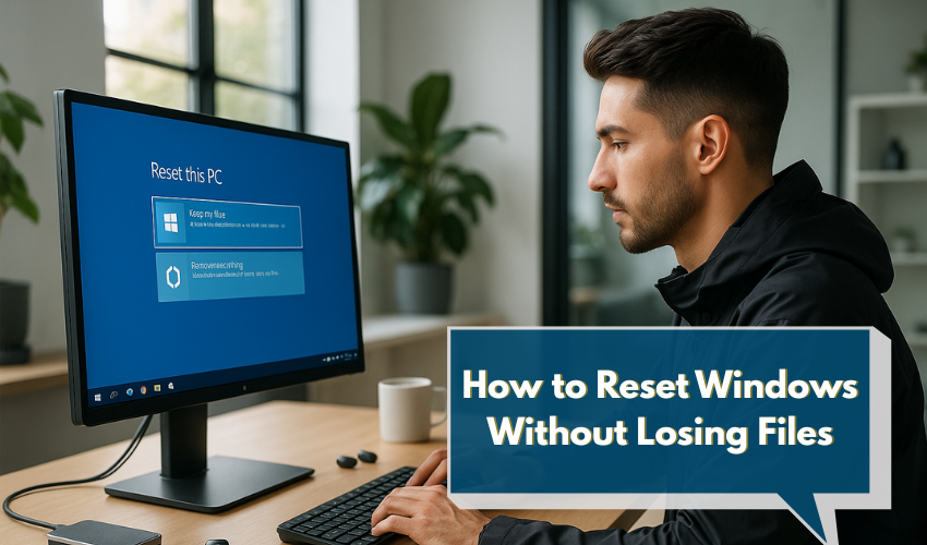 reset Windows keep files, Windows recovery