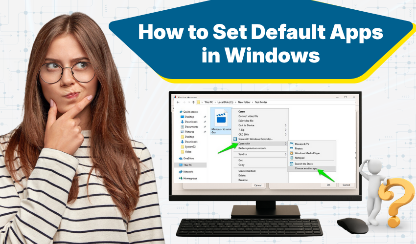 change default apps, file type association Windows