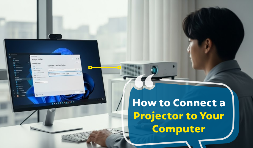 projector setup Windows, external display guide