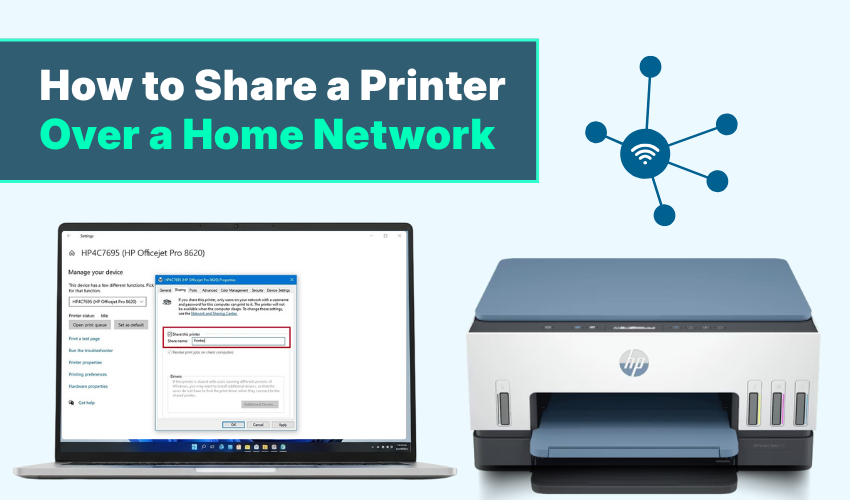 share printer Windows, network printer setup