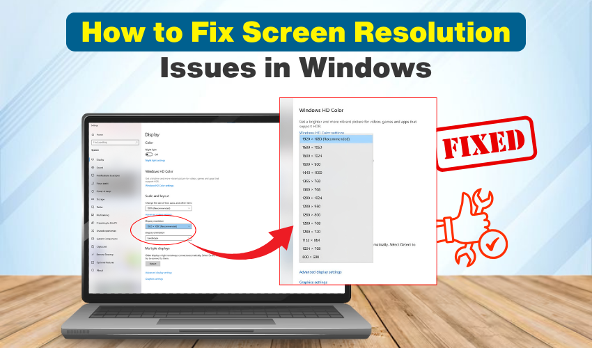 screen resolution, display settings, fix blurry screen