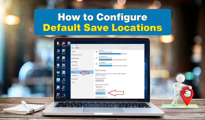 default storage, save location settings, file storage Windows