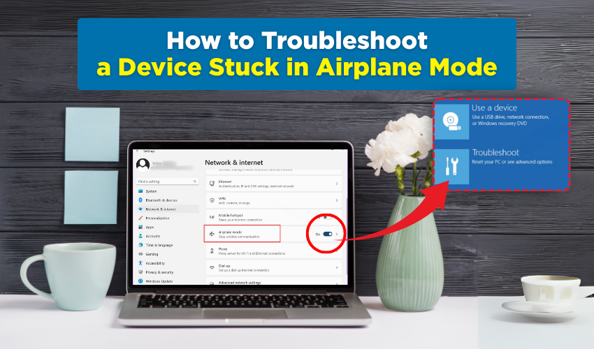 airplane mode, device network issue, fix airplane mode