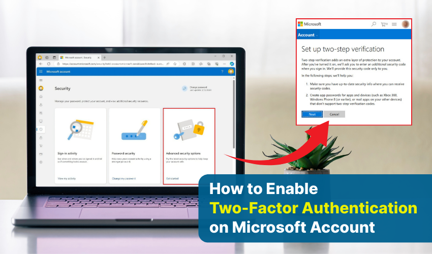 2FA Microsoft, secure login, account protection
