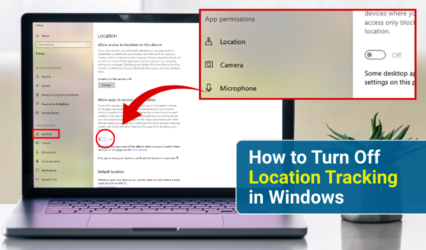 turn off location tracking in Windows
