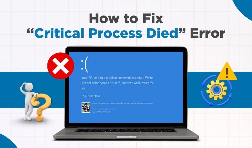 Critical Process Died, BSOD fix, Windows error