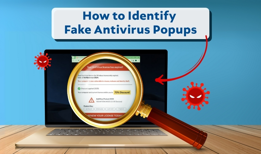 fake antivirus alert, scam popup, malware warning